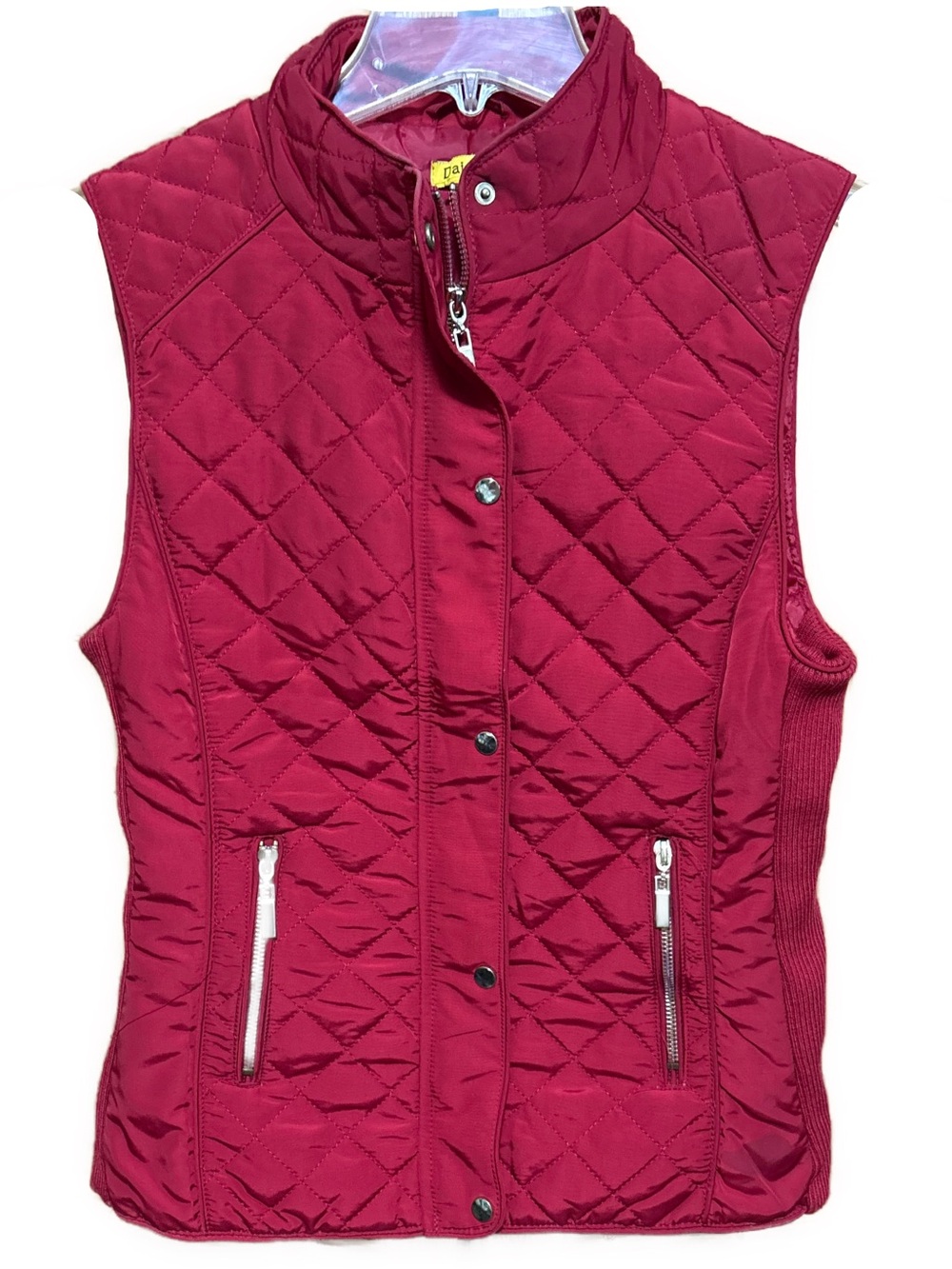 Women’s Small Daisy Deep Burgundy Red Quilted Vest